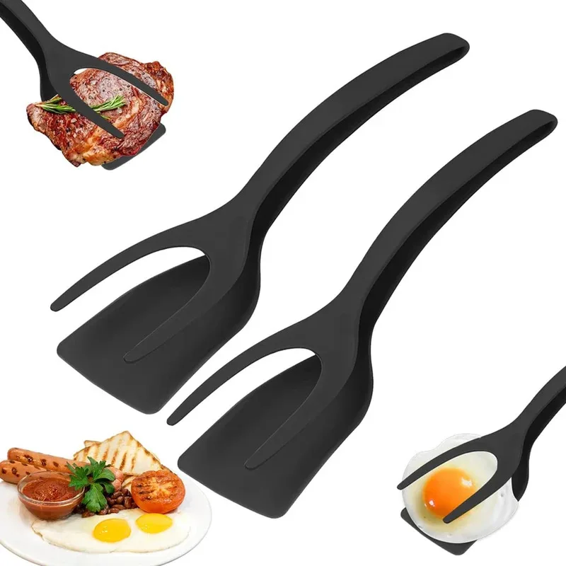 2 in 1 Multifunctional Spatula Grip Food Flip Fried Egg Tong Toasted Bread Pancake Spatula Clamp Kitchen Cooking Turner
2 in 1 Multifunctional Spatula Grip Food Flip Fried Egg Tong Toasted Bread Pancake Spatula Clamp Kitchen Cooking Turner