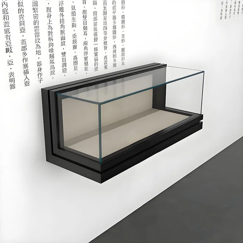 Museum glass display cabinet wall cabinet cantilever cabinet cultural relics hydraulic wall-mounted product exhibition
Museum glass display cabinet wall cabinet cantilever cabinet cultural relics hydraulic wall-mounted product exhibition