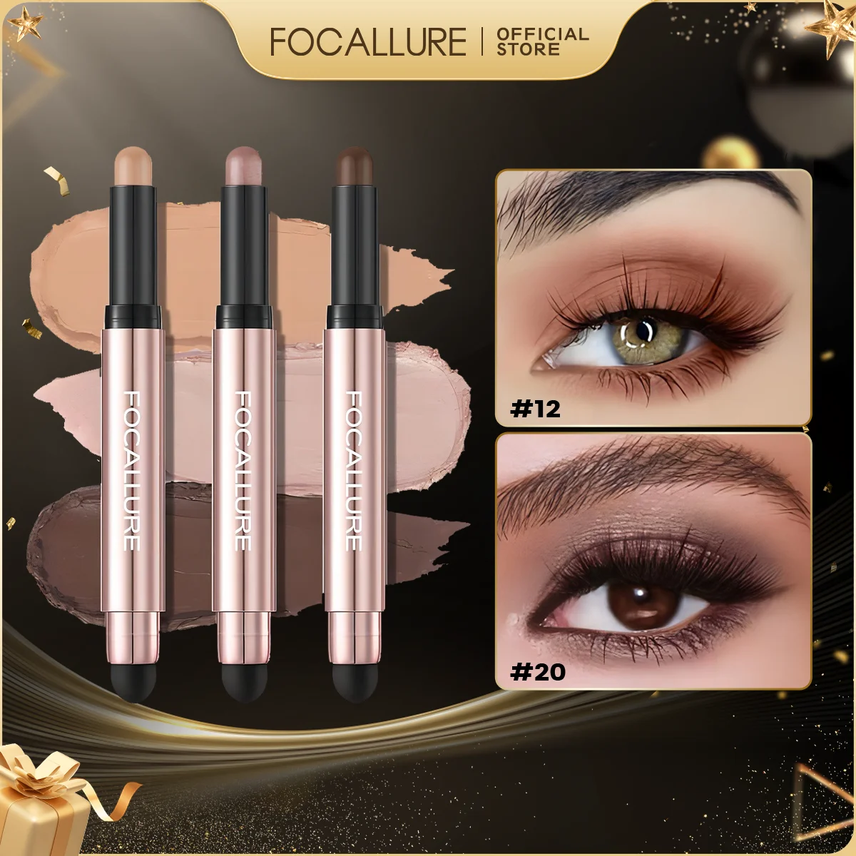 FOCALLURE Pearlescent Eyeshadow Pencil Stick Waterproof Lasting No Crease Highlighter Glitter Eye Shadow Liner Makeup Cosmetics
FOCALLURE Pearlescent Eyeshadow Pencil Stick Waterproof Lasting No Crease Highlighter Glitter Eye Shadow Liner Makeup Cosmetics