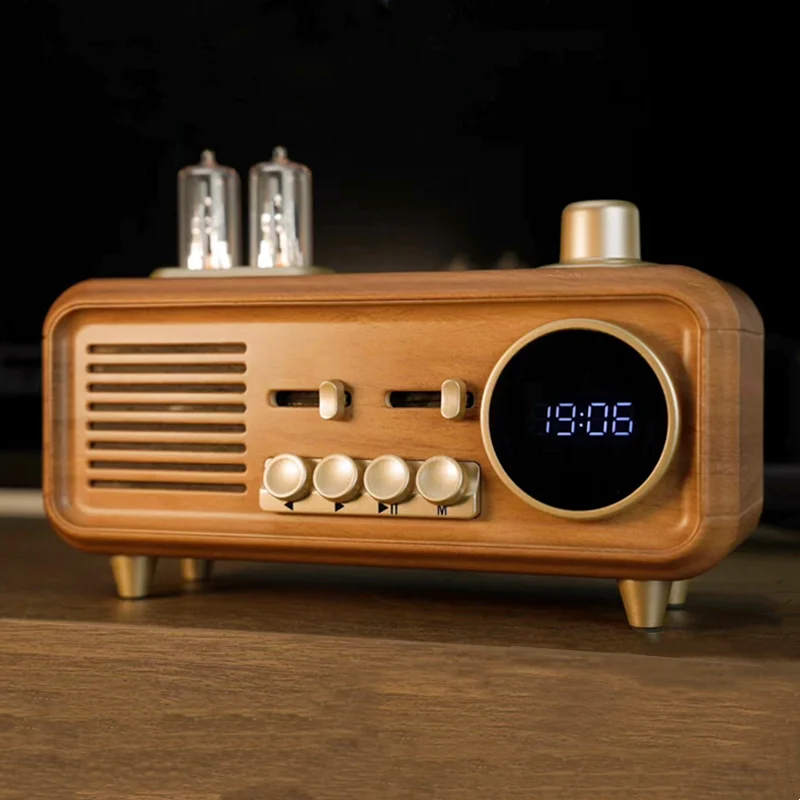 Retro Portable Card U Disk FM Radio Boombox Time Display with Light Wireless Music Bluetooth-compatible Speaker Hands-free Call
Retro Portable Card U Disk FM Radio Boombox Time Display with Light Wireless Music Bluetooth-compatible Speaker Hands-free Call