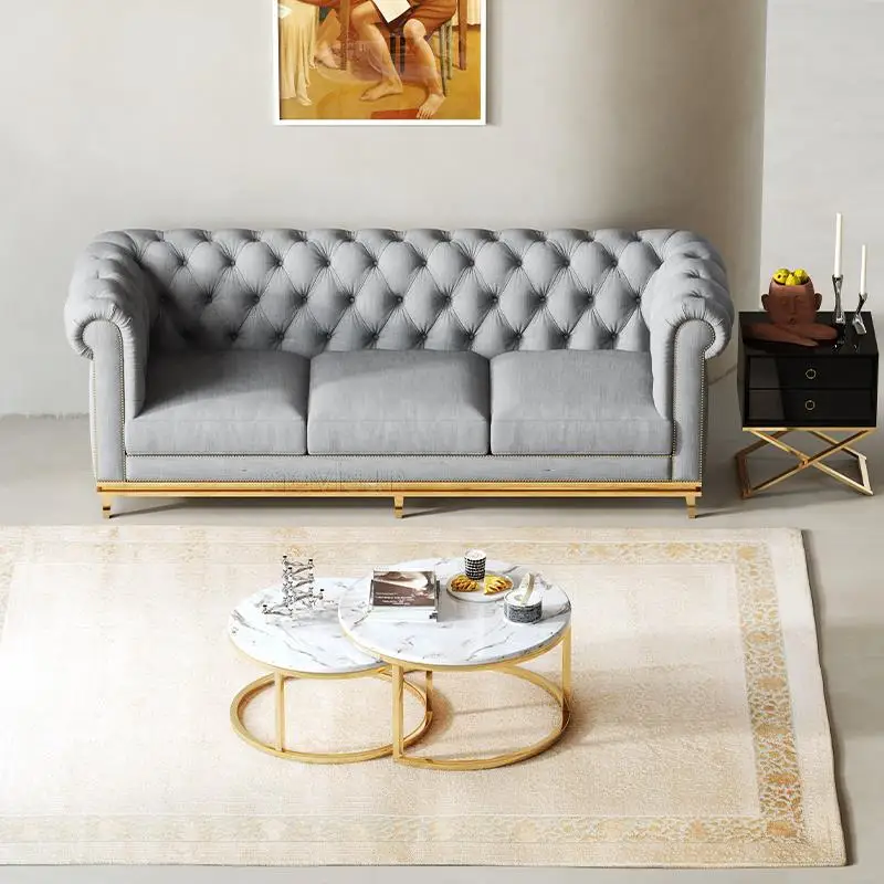 Nordic Office Home Living Room Bedroom Furniture Upholstered Chesterfield Sofa ArmChair High Quality Grey Fabric Sofa Furniture
Nordic Office Home Living Room Bedroom Furniture Upholstered Chesterfield Sofa ArmChair High Quality Grey Fabric Sofa Furniture