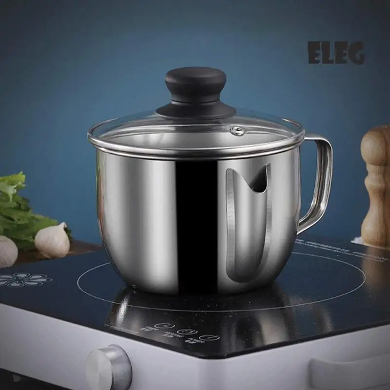 ELEG-Stainless Steel Fat Separator 1L/4 Cup, Gravy Grease Separator With Strainer And Glass Lid, Soup Oil Separator Cup
ELEG-Stainless Steel Fat Separator 1L/4 Cup, Gravy Grease Separator With Strainer And Glass Lid, Soup Oil Separator Cup