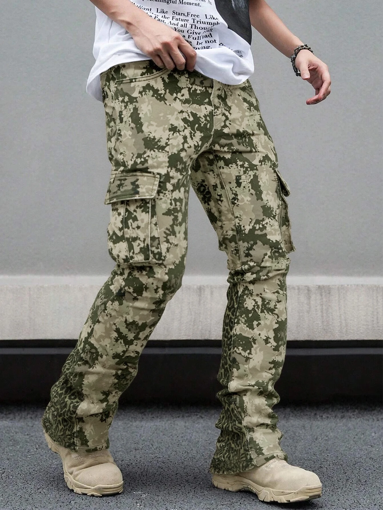 Men's Print Flare Casual Camouflage Print Cargo Sweatpants, Boyfriend Gift, Going Out Long Street Wear Pants, For Husband, Boyfr
Men's Print Flare Casual Camouflage Print Cargo Sweatpants, Boyfriend Gift, Going Out Long Street Wear Pants, For Husband, Boyfr