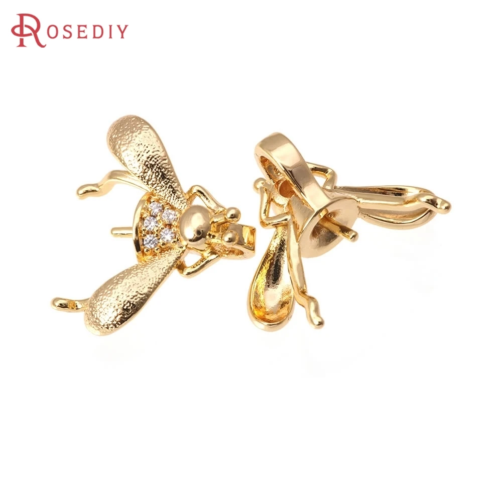 6PCS 18K Gold Color Brass Zircon Can Fit Half Hole Beads Bee Charms Pendants High Quality Diy Necklace Earrings Jewelry Making
6PCS 18K Gold Color Brass Zircon Can Fit Half Hole Beads Bee Charms Pendants High Quality Diy Necklace Earrings Jewelry Making