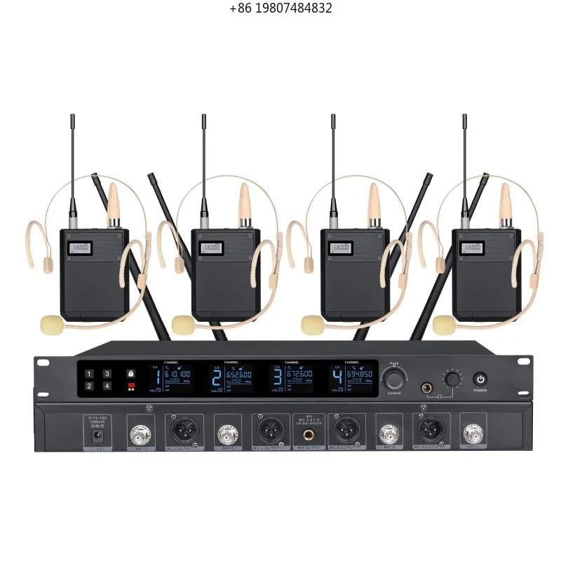 Use in School Church Studios, Conference Halls, and Stages Professional 4-channel Head Mounted Microphone, Suitable for
Use in School Church Studios, Conference Halls, and Stages Professional 4-channel Head Mounted Microphone, Suitable for