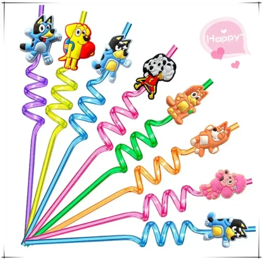 New Cartoon Kawaii Bluey Family Animations Peripherals Creative Cute Bluey Style Straw Accessories Party Home Multi Color Straws
New Cartoon Kawaii Bluey Family Animations Peripherals Creative Cute Bluey Style Straw Accessories Party Home Multi Color Straws