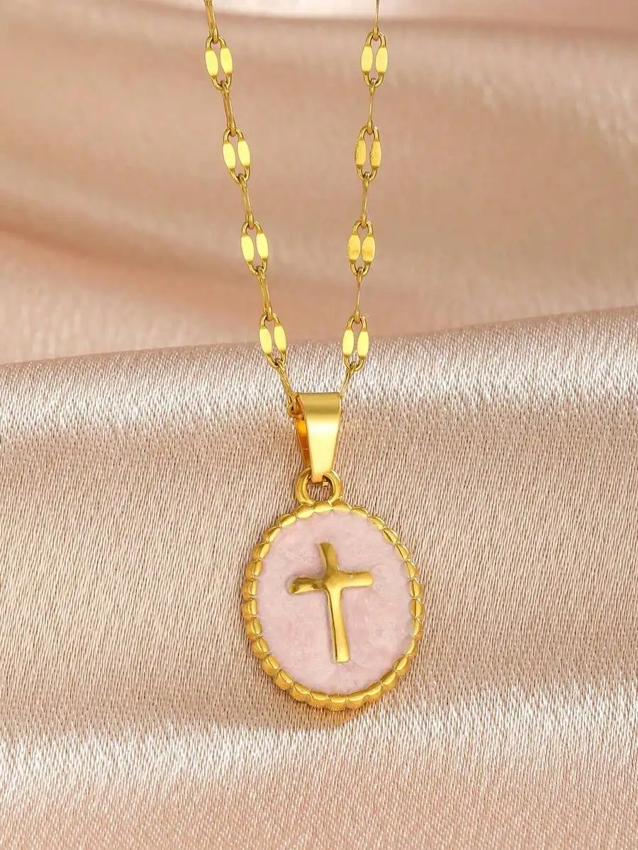 Elegant Minimalist Cross Pendant Necklace Stainless Steel Daily Wear Religious Jewelry For Women
Elegant Minimalist Cross Pendant Necklace Stainless Steel Daily Wear Religious Jewelry For Women