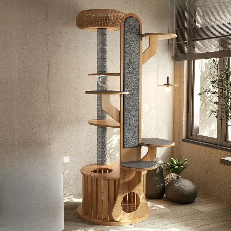 integrated Internet celebrity vertical cat litter cat tree does not occupy a large rubber solid wood space capsule
integrated Internet celebrity vertical cat litter cat tree does not occupy a large rubber solid wood space capsule