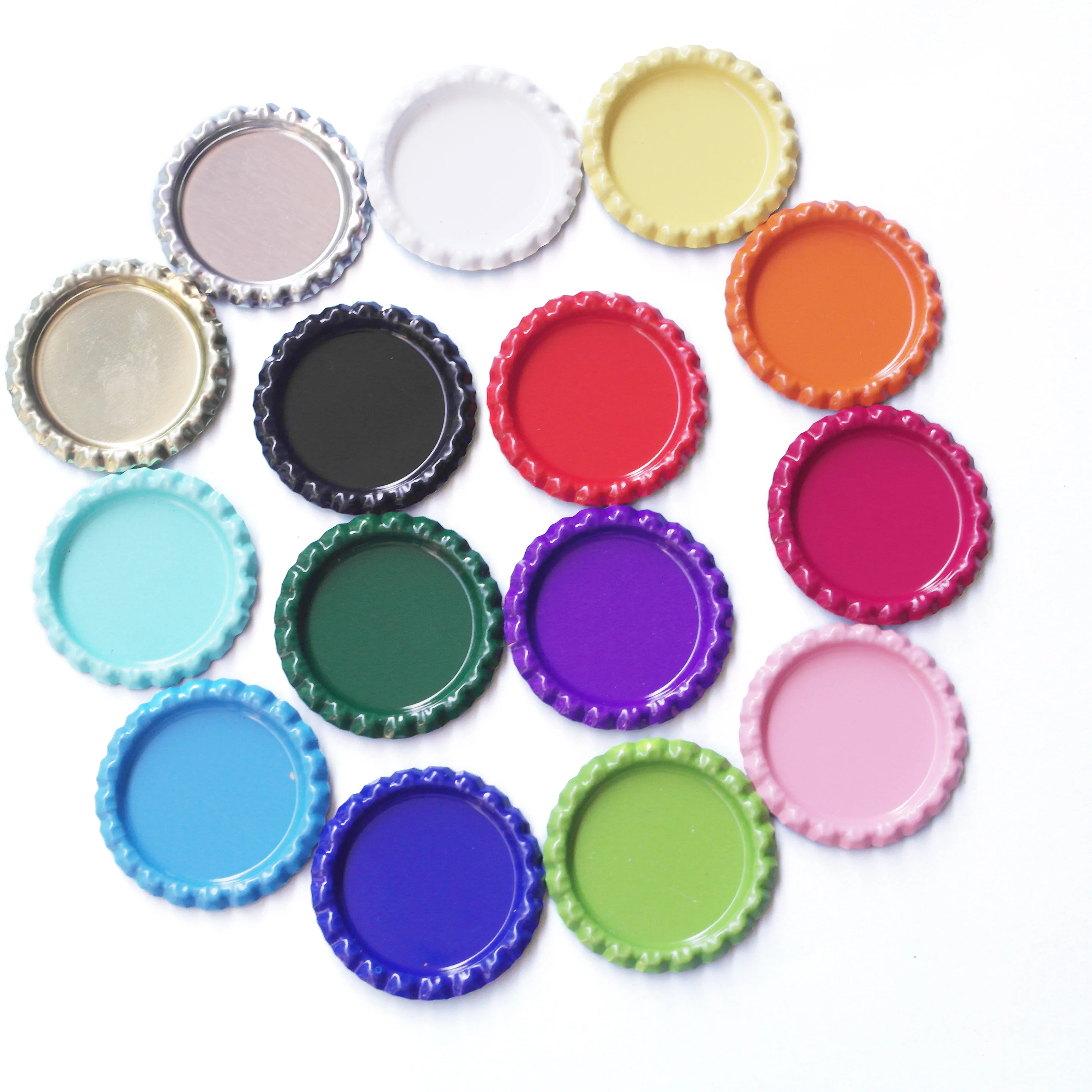 Promotion 5000 pcs/lot Both side Colourful Flattened Bottle Caps For Jewelry Accessories Without Hole 12 Colors Can be Choose
Promotion 5000 pcs/lot Both side Colourful Flattened Bottle Caps For Jewelry Accessories Without Hole 12 Colors Can be Choose