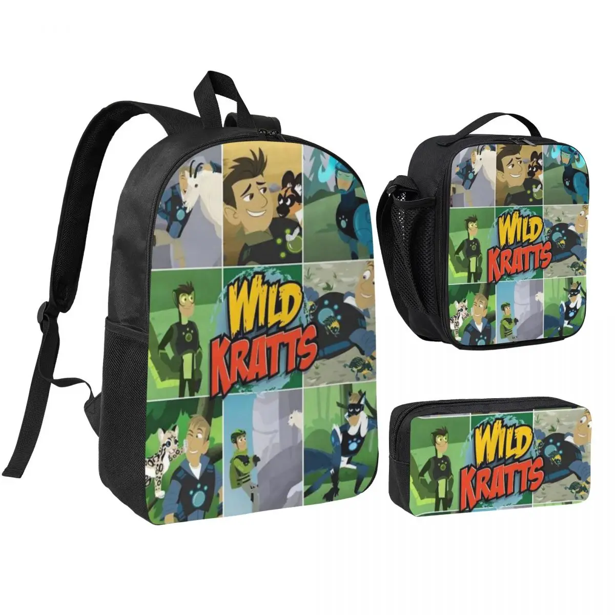 3Pcs Wild Kratts Prints Backpack Set for Boy Girl Pencil Boxes Bookbag Sets with Lunch Box For School Students Daypack
3Pcs Wild Kratts Prints Backpack Set for Boy Girl Pencil Boxes Bookbag Sets with Lunch Box For School Students Daypack