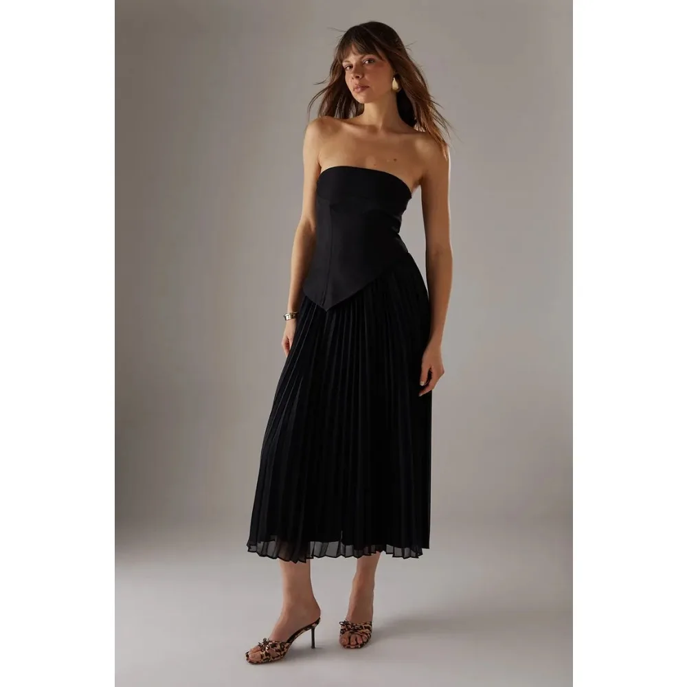 Customized Pleated Evening Dresses Black Luxury Party Dress Chiffon Elegant Cocktail Prom Gown Midi for Women 2026 Bespoke
Customized Pleated Evening Dresses Black Luxury Party Dress Chiffon Elegant Cocktail Prom Gown Midi for Women 2026 Bespoke