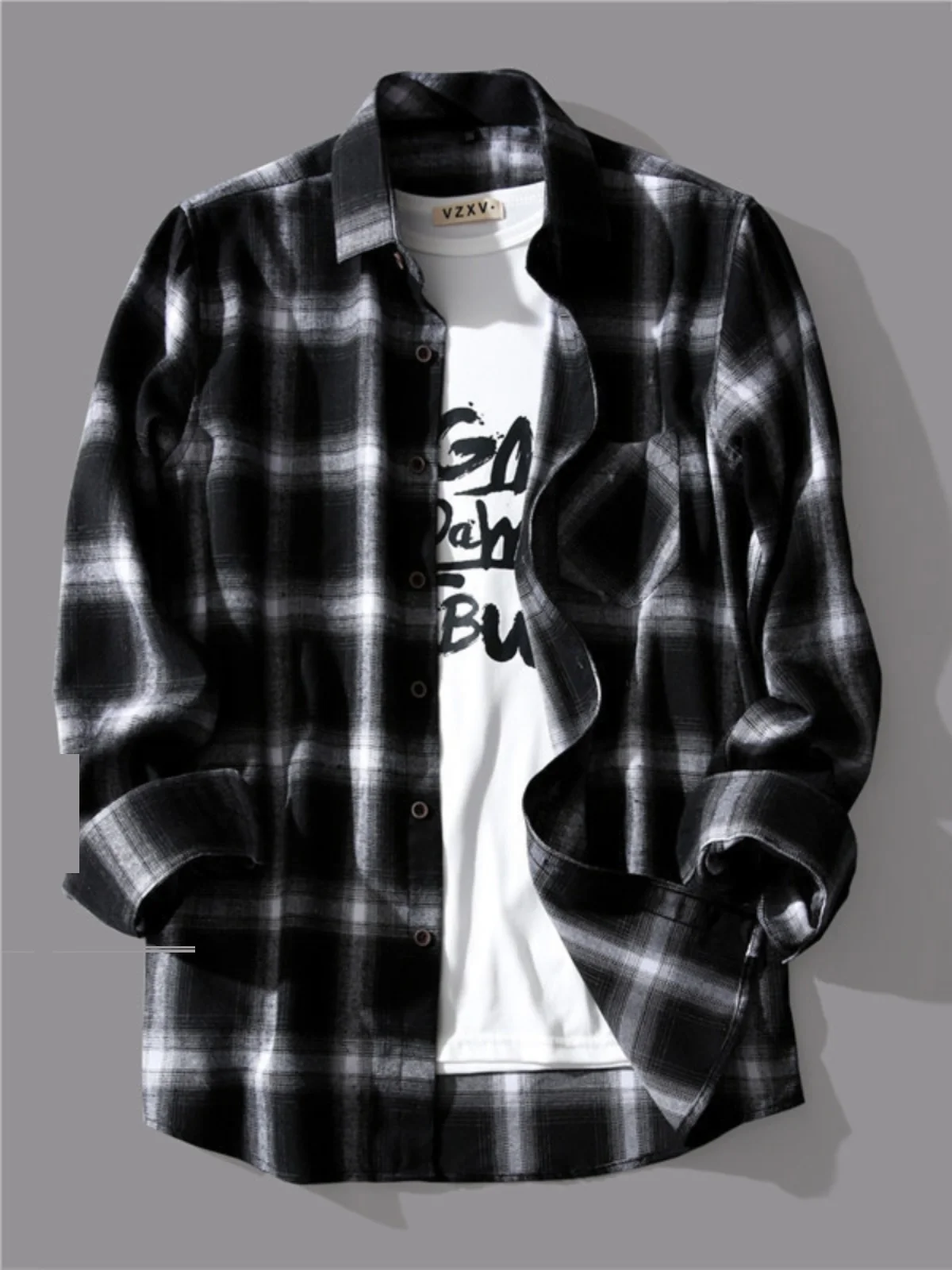 Свободный крой Long Sve Plaid irt мужской удобный классический Sle осенний модный молодежный модный европейский Simplici 
Свободный крой Long Sve Plaid irt мужской удобный классический Sle осенний модный молодежный модный европейский Simplici