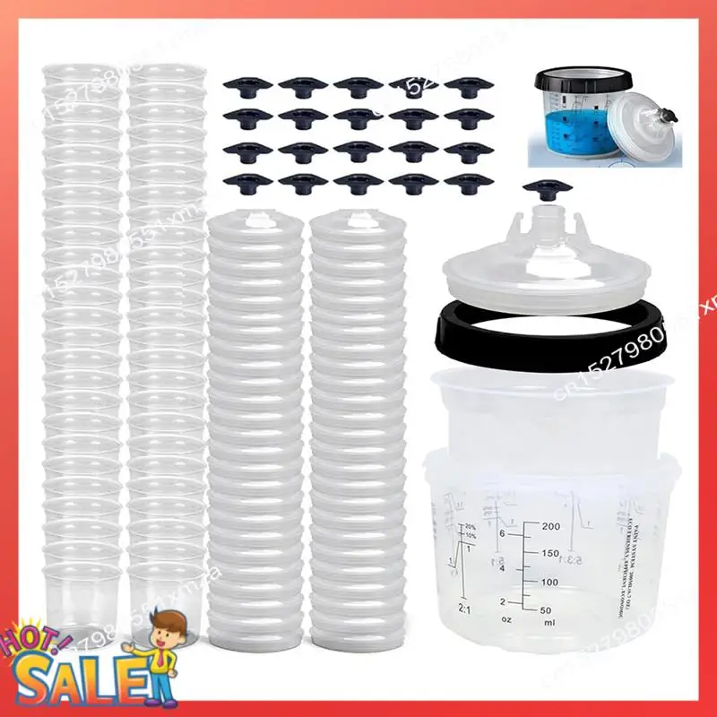 ABCL 6 Oz Spray Guncup Liner And Lid Or Car Paintgun,50-Pack Spray Paint Guncups With Lid,1 Hard Cup With Retaining Ring Easy To
ABCL 6 Oz Spray Guncup Liner And Lid Or Car Paintgun,50-Pack Spray Paint Guncups With Lid,1 Hard Cup With Retaining Ring Easy To