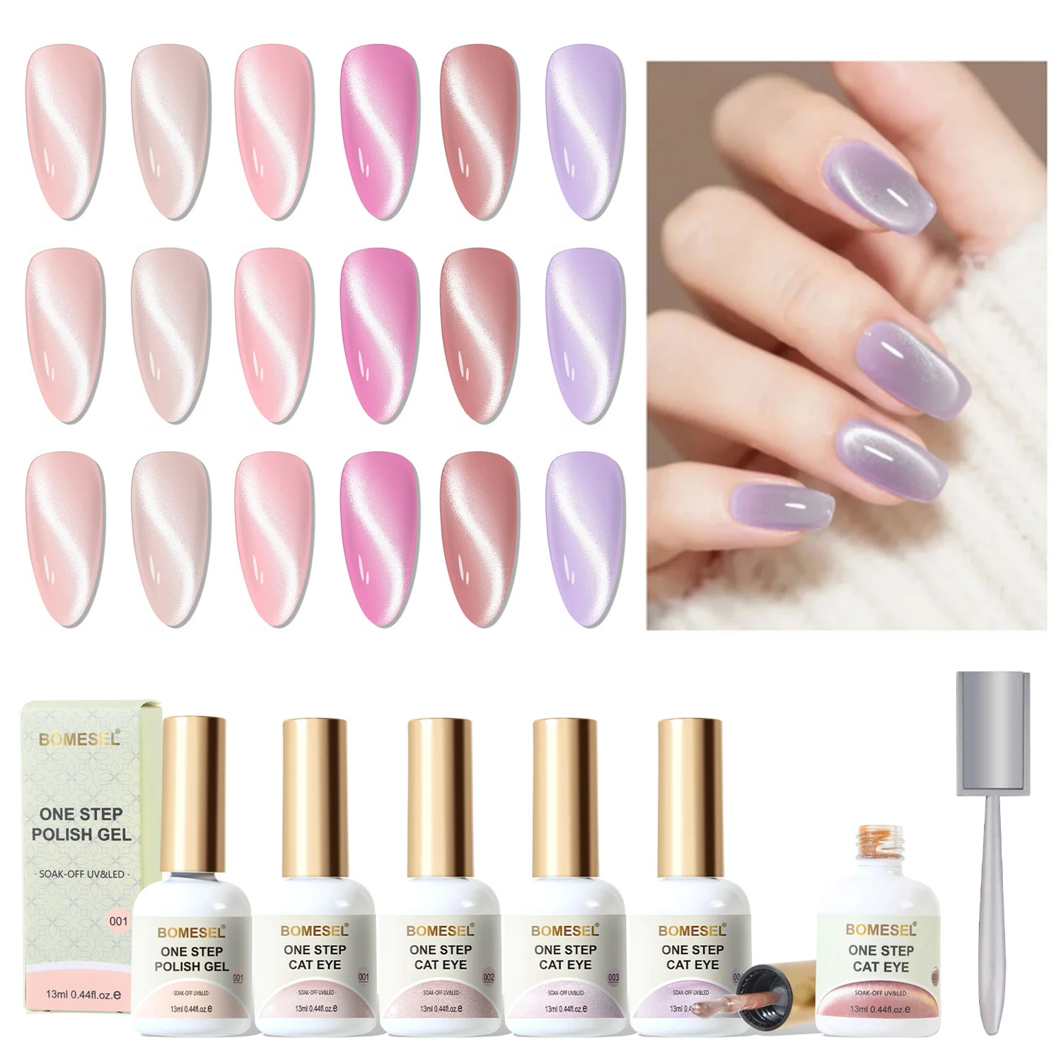 Six color semi permanent, plant extract cat eye glue, youth and beautiful color, nail polish, nail glue.
Six color semi permanent, plant extract cat eye glue, youth and beautiful color, nail polish, nail glue.