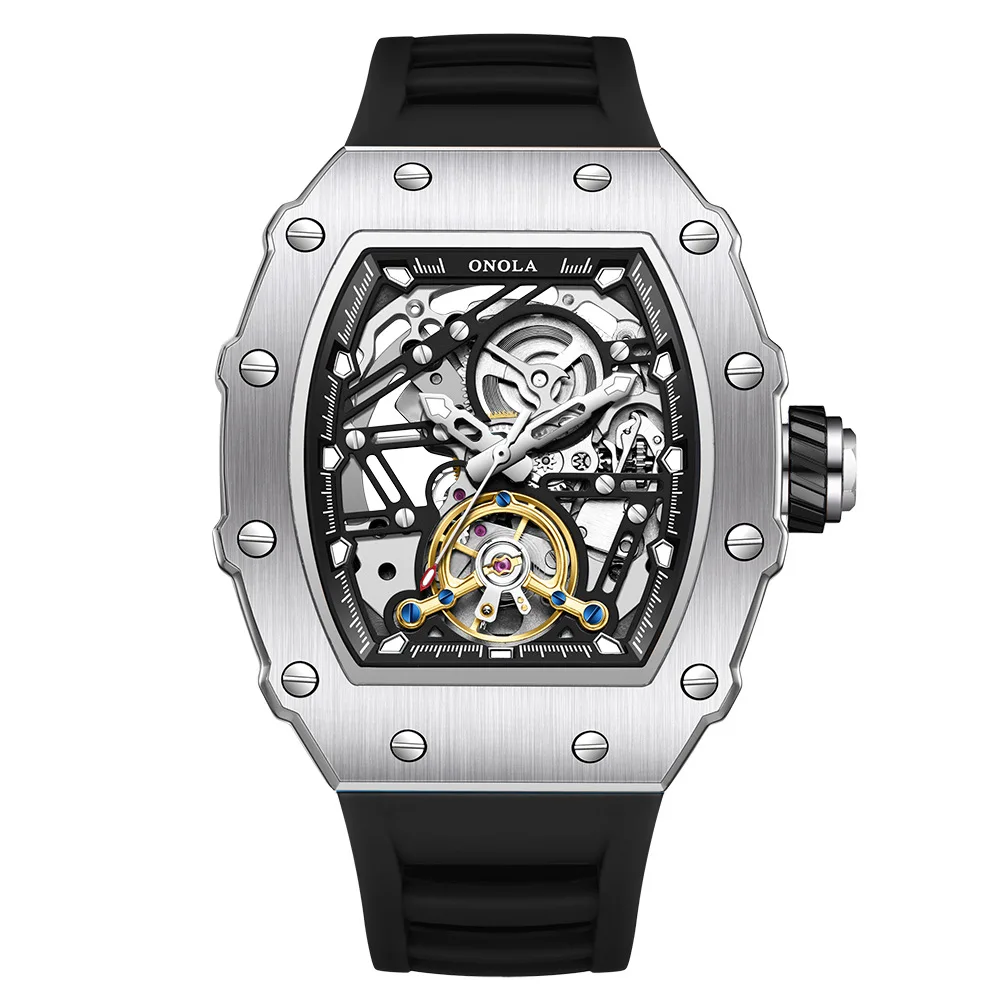 Fashion Luxury Men's Watch Hollow Out Rudder Flywheel Fully Automatic Mechanical Waterproof Silicone Watches Clock
Fashion Luxury Men's Watch Hollow Out Rudder Flywheel Fully Automatic Mechanical Waterproof Silicone Watches Clock