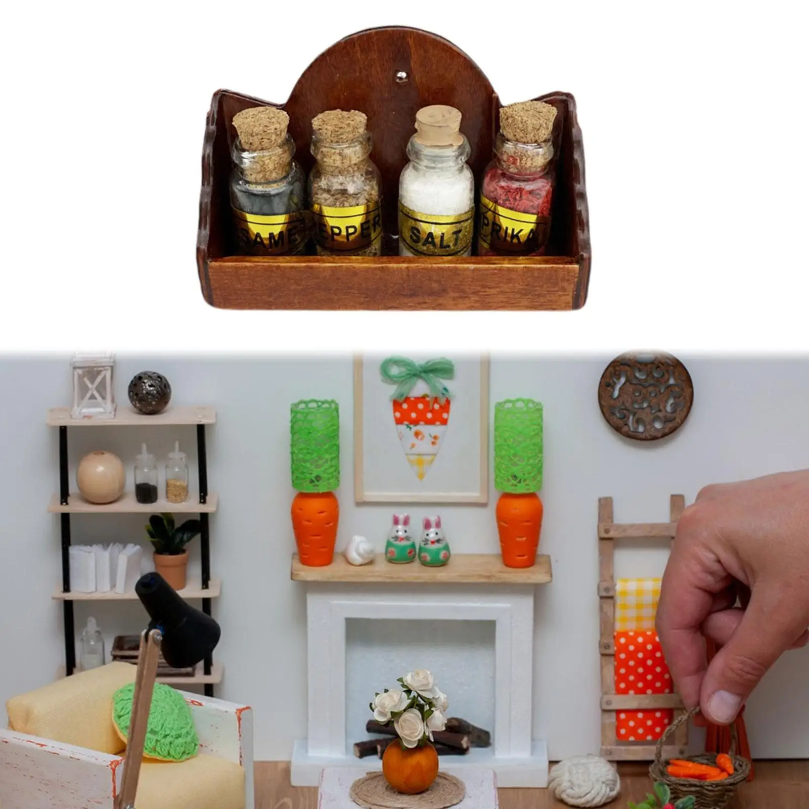 Dollhouse Wall Shelf, Wood Mini Kitchen Accessory, Dollhouse Decor Accessories, Mini Furniture Model, for Kitchen Decoration
Dollhouse Wall Shelf, Wood Mini Kitchen Accessory, Dollhouse Decor Accessories, Mini Furniture Model, for Kitchen Decoration