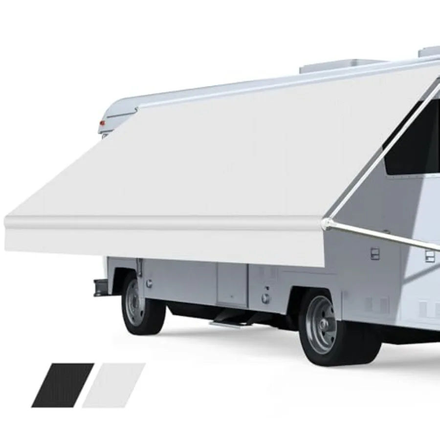 Heavy Duty RV Awning Fabric Replacement - 19.5oz Vinyl Camper Awning - Waterproof and UV-Resistant - Universal Canopy for Campe
Heavy Duty RV Awning Fabric Replacement - 19.5oz Vinyl Camper Awning - Waterproof and UV-Resistant - Universal Canopy for Campe