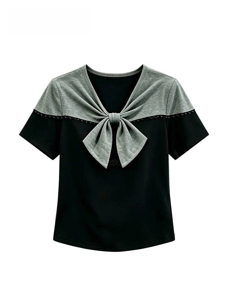 plus Size Women's Short Sleeve T-Shirt Shoulder Design Summer Fashion Splicing Design Trendy Top for Plump Sister
plus Size Women's Short Sleeve T-Shirt Shoulder Design Summer Fashion Splicing Design Trendy Top for Plump Sister