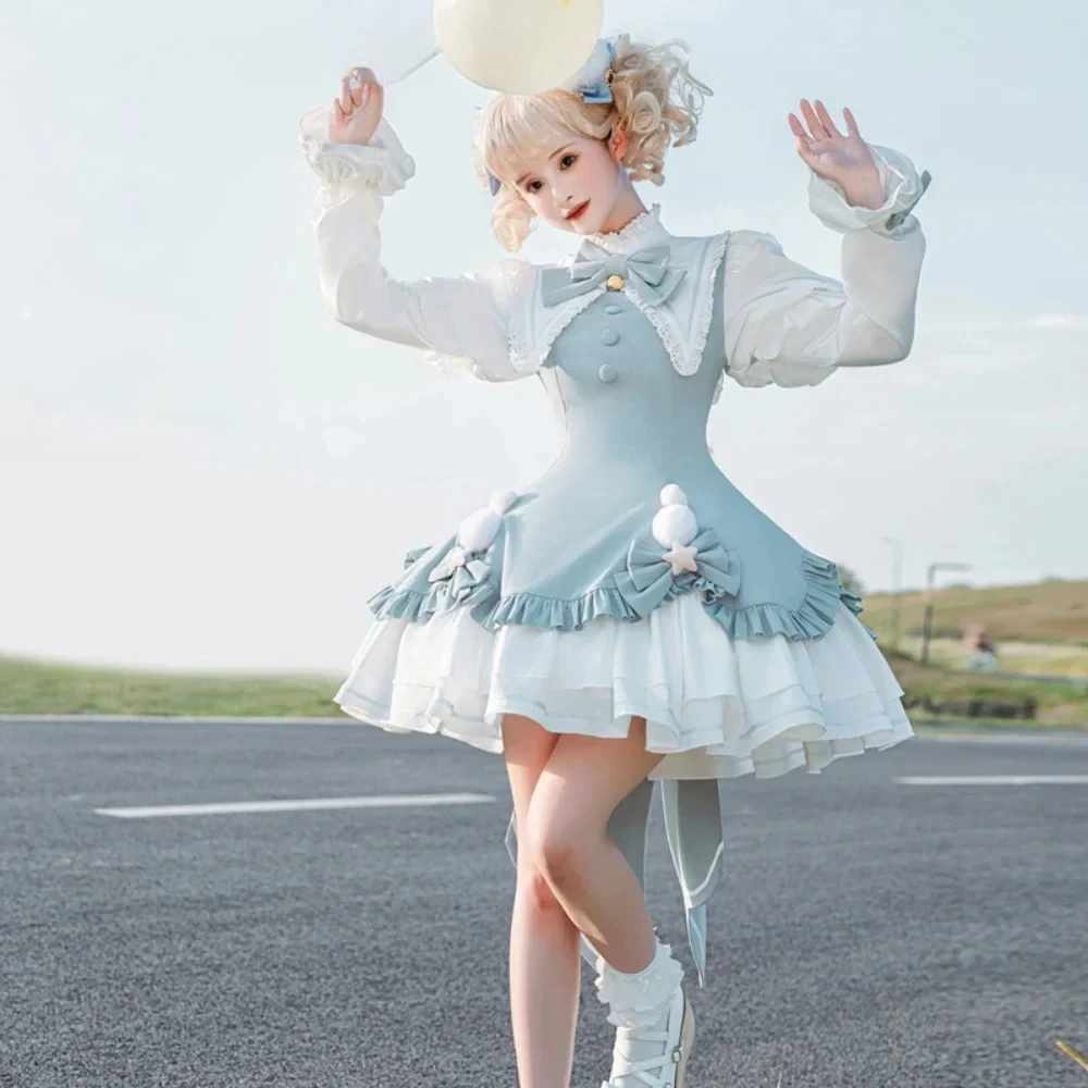 2025 NEW Teen Op Lolita Dress Cute Sweet Blue Princess Kawaii Winter Christmas Party Bow Dress HOT SALE
2025 NEW Teen Op Lolita Dress Cute Sweet Blue Princess Kawaii Winter Christmas Party Bow Dress HOT SALE