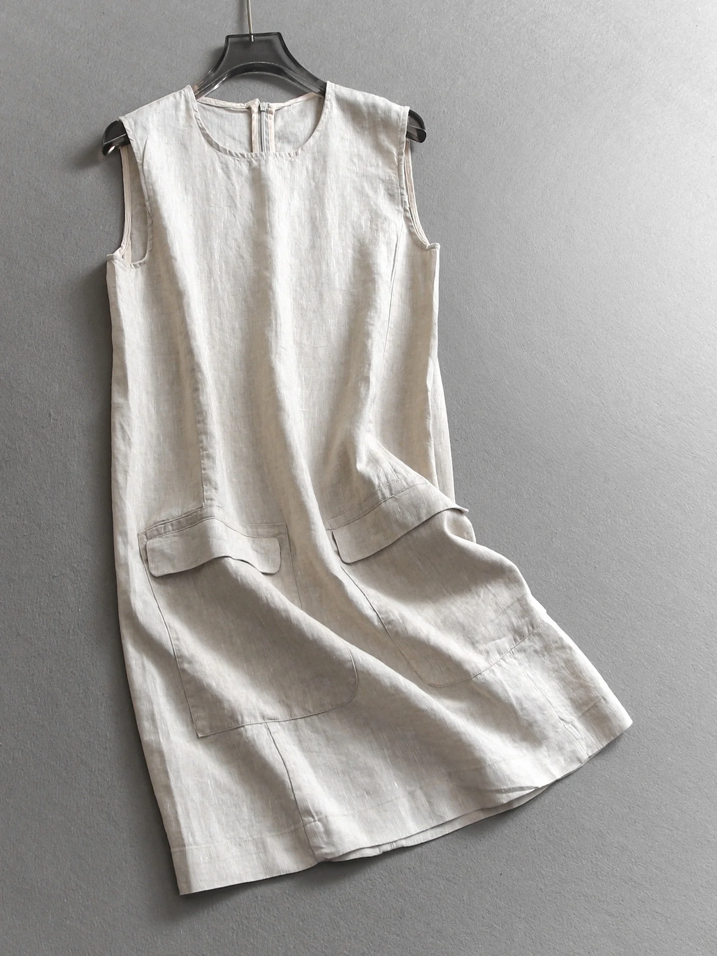Linen Blend Skirt Women's Vest Dress Sleeveless round Neck Straight Leg H-Line Simple Style Breathable Casual Dress
Linen Blend Skirt Women's Vest Dress Sleeveless round Neck Straight Leg H-Line Simple Style Breathable Casual Dress