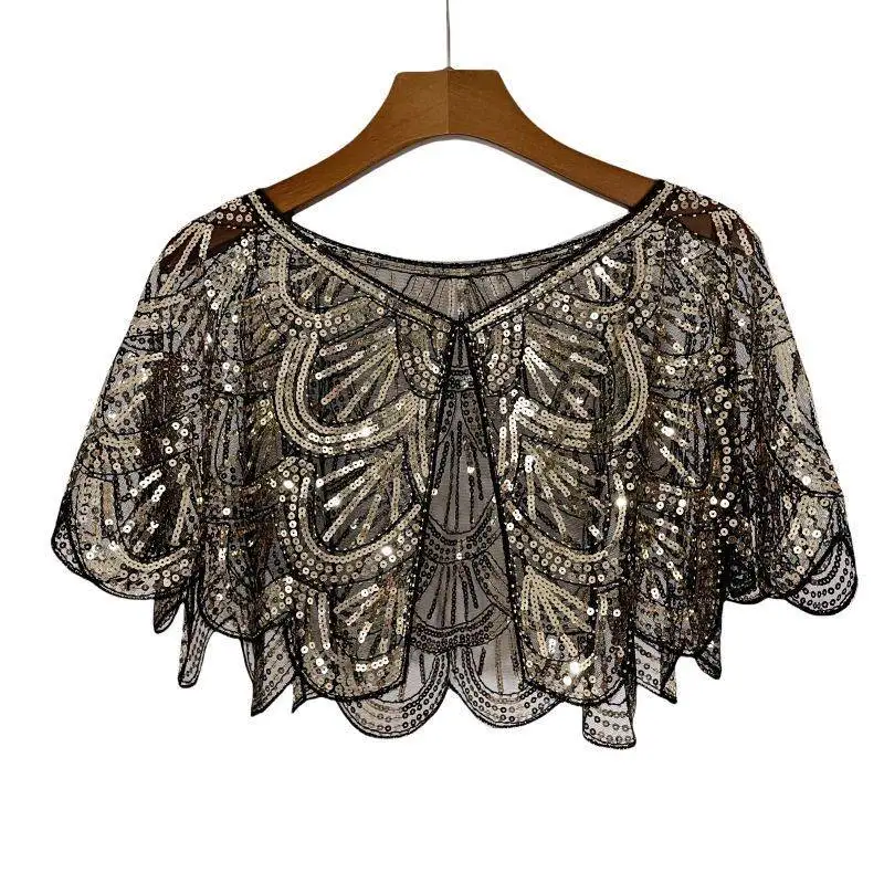 Versatile Short Lace Thin Beaded Shawl Netting Sequin Decorative Outerwear Small Cardigan Shoulder Cover European Style Summer
Versatile Short Lace Thin Beaded Shawl Netting Sequin Decorative Outerwear Small Cardigan Shoulder Cover European Style Summer