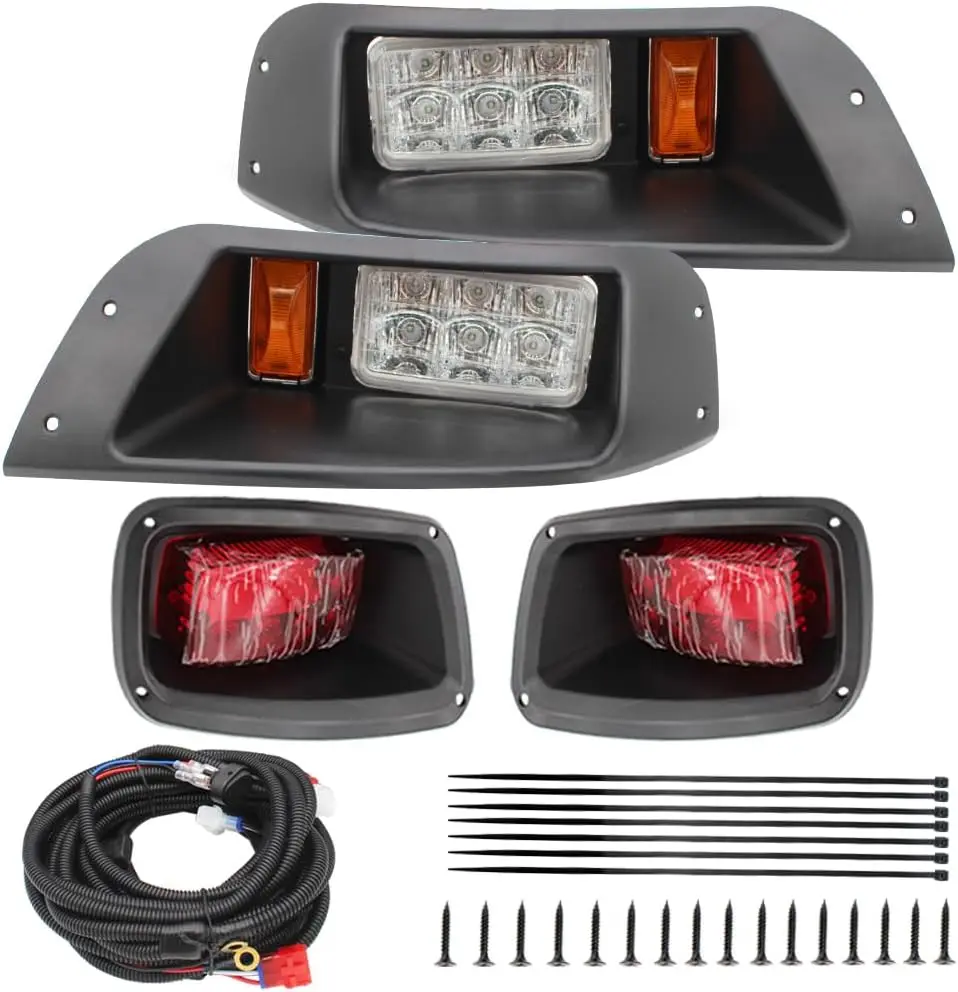 LED Headlight & Tail Light Kit for EZGO TXT Golf Carts 1996-2013, 12V, Gas/Electric
LED Headlight & Tail Light Kit for EZGO TXT Golf Carts 1996-2013, 12V, Gas/Electric