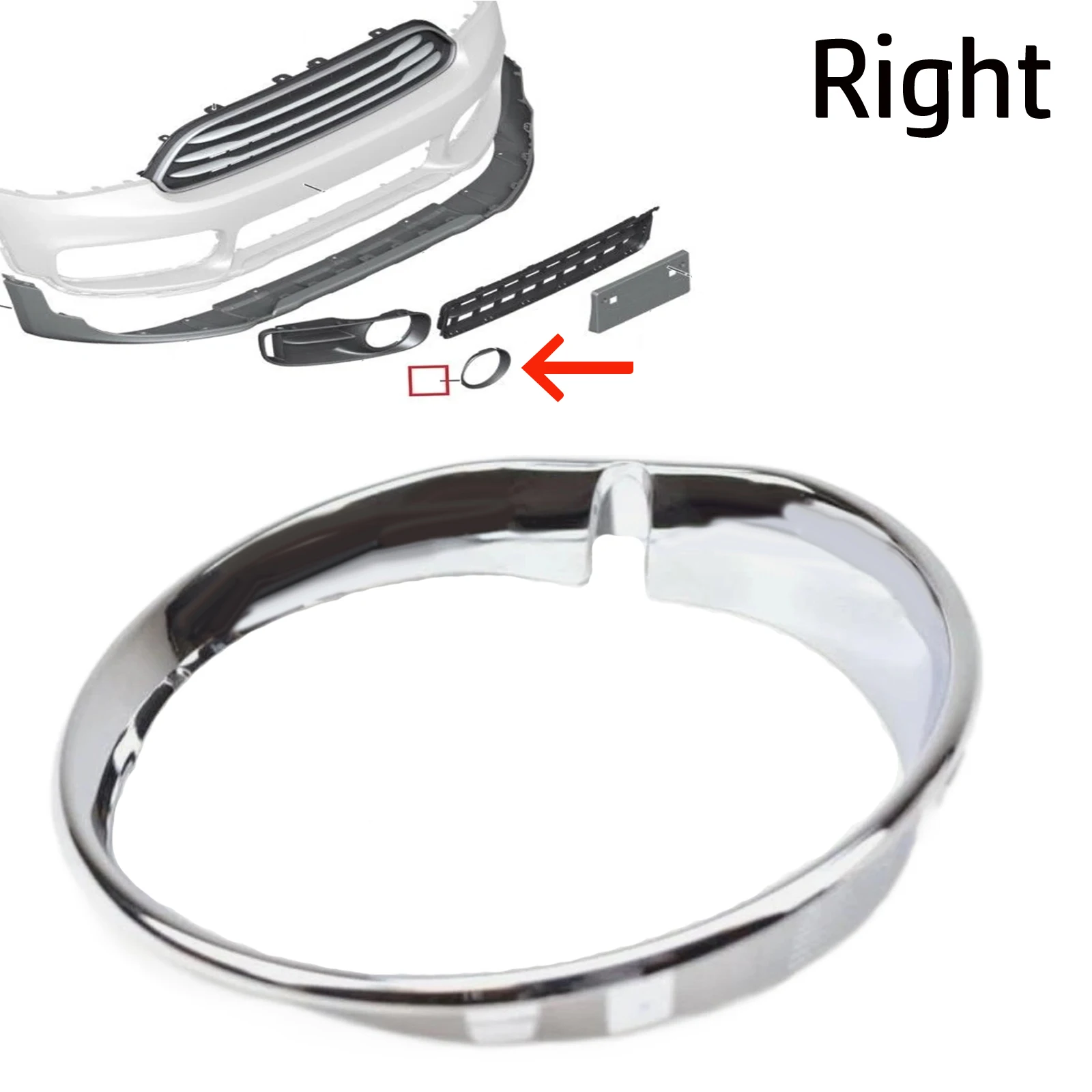 Car Silver Front Right Side Fog Light Trim 51117405388 For Mini For Countryman 17-20 Automotive Accessories
Car Silver Front Right Side Fog Light Trim 51117405388 For Mini For Countryman 17-20 Automotive Accessories