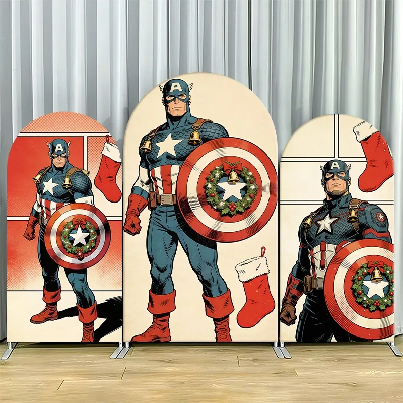Arch Backdrop Cover Single Side Captain America Holiday Festive Shield Stocking Party Decoration Photo Booth Background Props
Arch Backdrop Cover Single Side Captain America Holiday Festive Shield Stocking Party Decoration Photo Booth Background Props