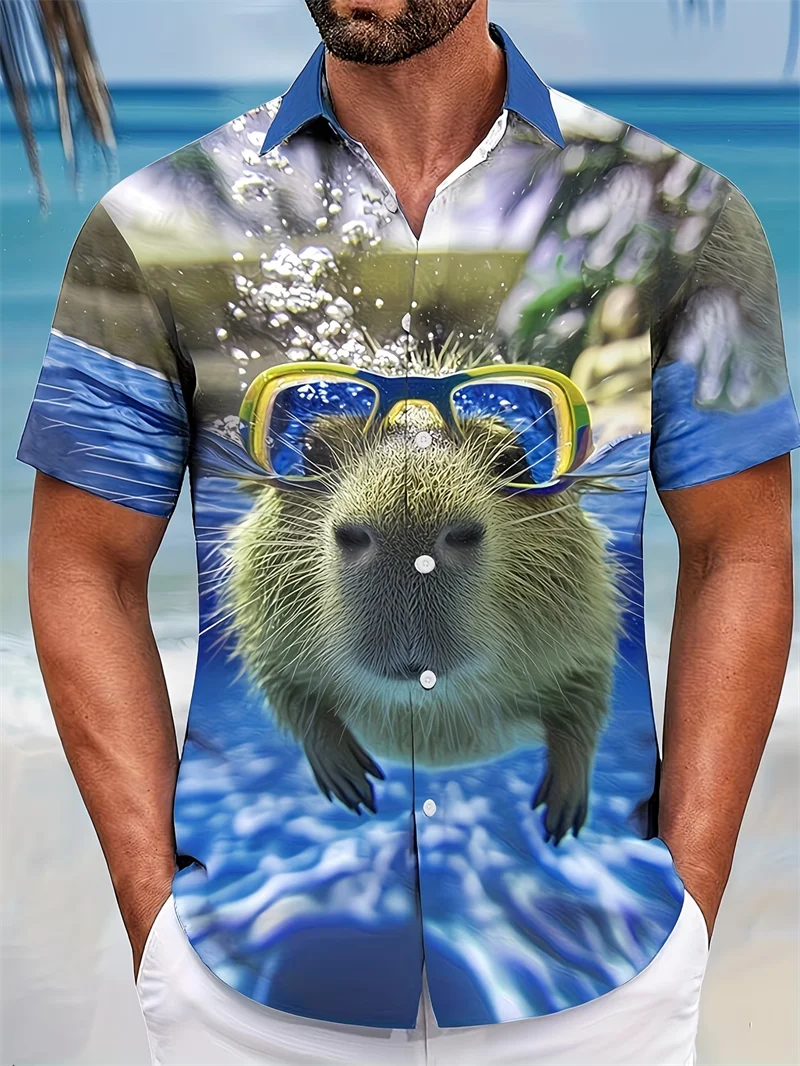 Capybara Meme Hawaiian Man Shirts Women Snorkeling Capybara Print Soft Breathable Fabric Funny Summer Casual Tops Cheap Clothes
Capybara Meme Hawaiian Man Shirts Women Snorkeling Capybara Print Soft Breathable Fabric Funny Summer Casual Tops Cheap Clothes