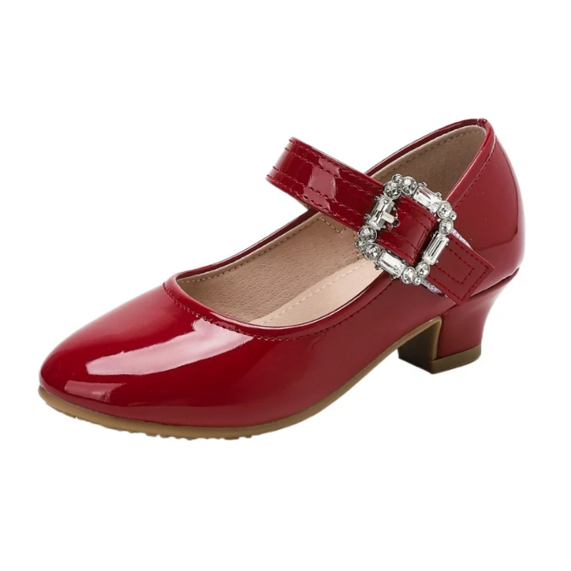 2026 Summer New Girls' Red Princess Shoes Rhinestone High Heel Leather Shoes Kids Fashion Performance Dress Party Footwear
2026 Summer New Girls' Red Princess Shoes Rhinestone High Heel Leather Shoes Kids Fashion Performance Dress Party Footwear