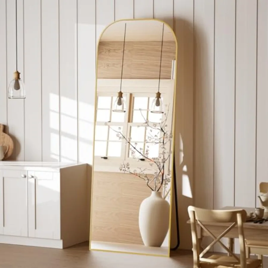 Full Length Mirror 56"x21" Mirror Full Length with Stand Domed Top Square-Edged Floor Mirror with Aluminum Alloy Frame for Bedr
Full Length Mirror 56"x21" Mirror Full Length with Stand Domed Top Square-Edged Floor Mirror with Aluminum Alloy Frame for Bedr