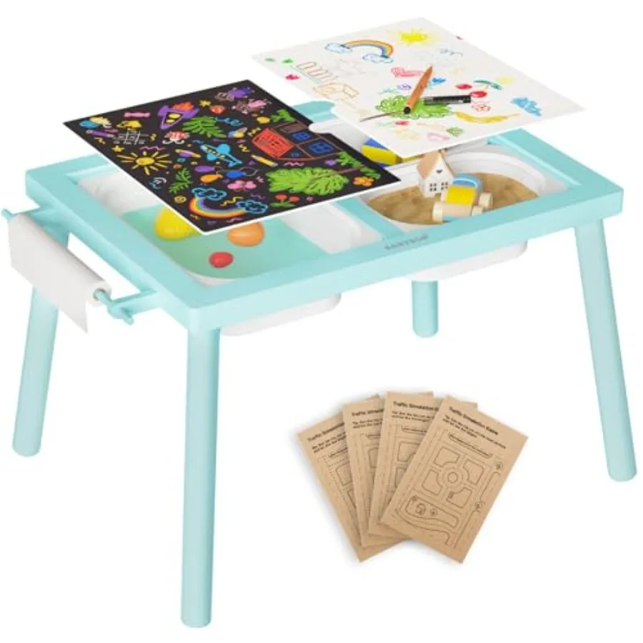 Wooden Sand and Water Play Set for Toddlers and with Double-Sided Board, Foldable Storage Bins, Natural Wood Color, Indoor and
Wooden Sand and Water Play Set for Toddlers and with Double-Sided Board, Foldable Storage Bins, Natural Wood Color, Indoor and