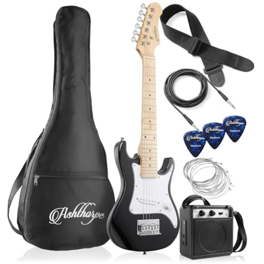 30-inch Beginner Electric Guitar Kit with Amplifier Black:Lightweight Body, Smooth Neck Finish, Includes Gig Bag, Strings, Stra
30-inch Beginner Electric Guitar Kit with Amplifier Black:Lightweight Body, Smooth Neck Finish, Includes Gig Bag, Strings, Stra