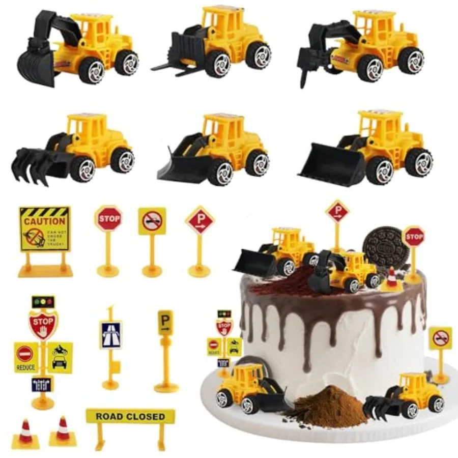 Mini Construction Vehicles Cake Topper 16pcs Truck Excavator Traffic Road Sign Cake Cupcake Topper Construction Truck Vehicles
Mini Construction Vehicles Cake Topper 16pcs Truck Excavator Traffic Road Sign Cake Cupcake Topper Construction Truck Vehicles