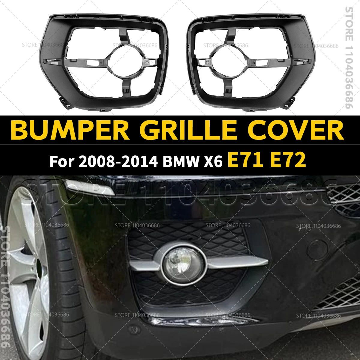 Для 2008 2009 2010 2011 2012 2013 2014 BMW X6 E71 E72 Вставки переднего бампера Противотуманная фара Решетка Крышка 51117210935 51117210936 
Для 2008 2009 2010 2011 2012 2013 2014 BMW X6 E71 E72 Вставки переднего бампера Противотуманная фара Решетка Крышка 51117210935 51117210936