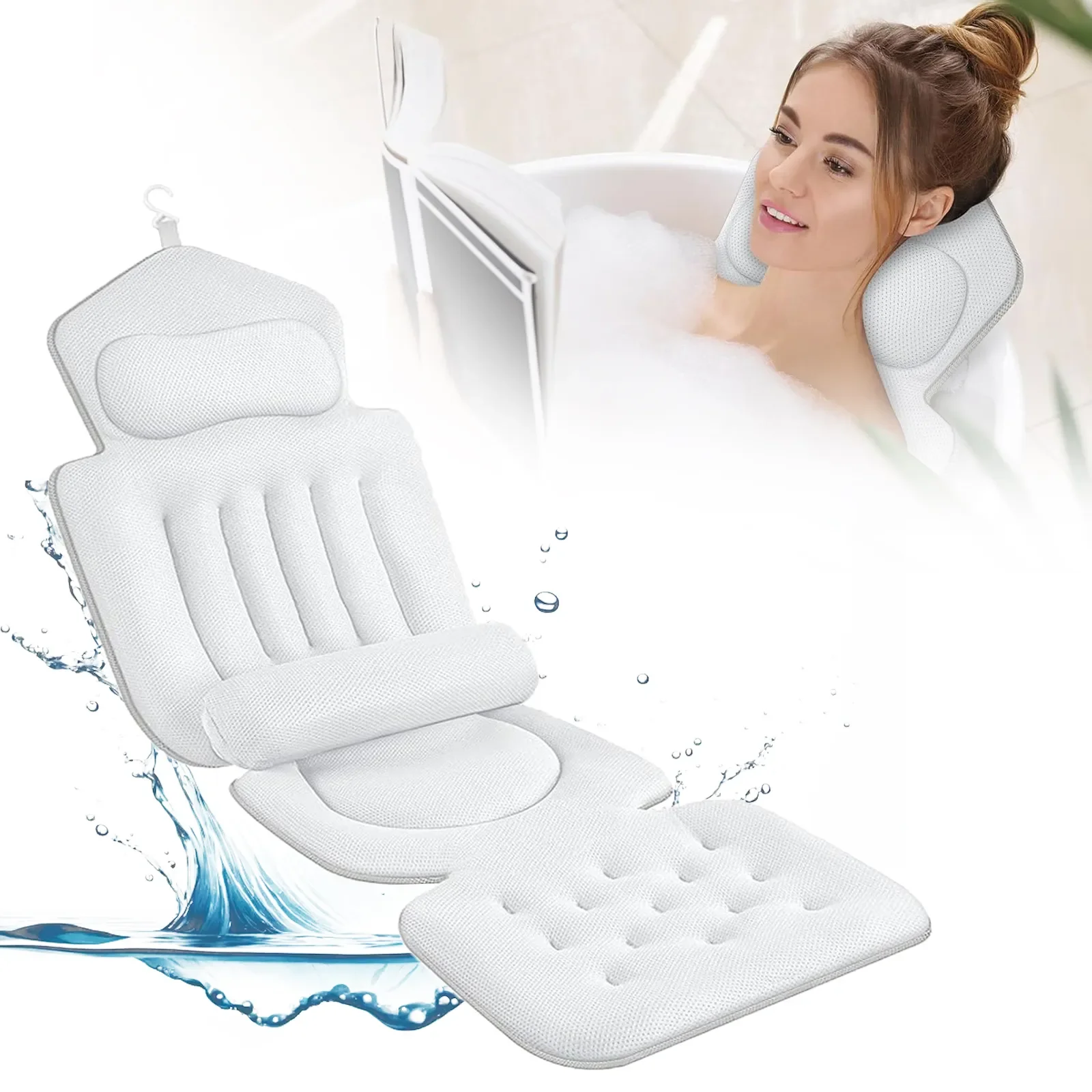 Adult Bath Pillow Bathtub Cushion Full Body Spa Bathing Pad Neck Back Relax Full Body Spa Head Rest Pillow Ergonomic Cushioned
Adult Bath Pillow Bathtub Cushion Full Body Spa Bathing Pad Neck Back Relax Full Body Spa Head Rest Pillow Ergonomic Cushioned