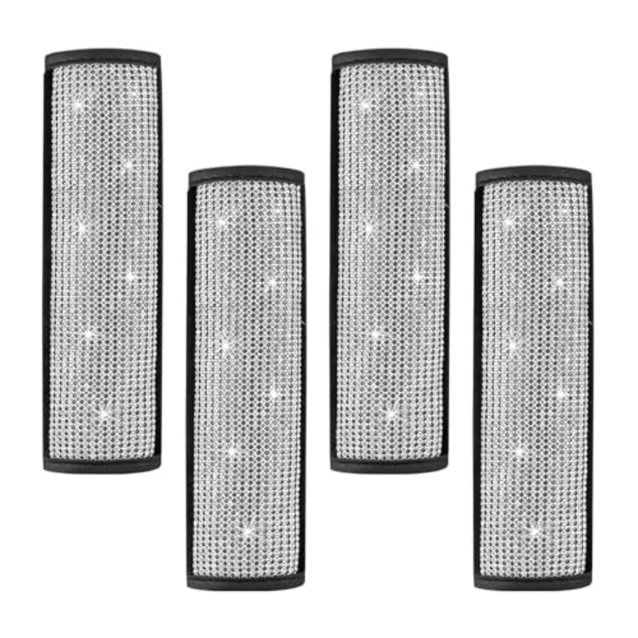 Bling Car Seat Belt Shoulder Pads, Soft PU Leather Seatbelt Strap Pad with Crystal Diamond, Glitter Safety Belt Pad Shoulder Co
Bling Car Seat Belt Shoulder Pads, Soft PU Leather Seatbelt Strap Pad with Crystal Diamond, Glitter Safety Belt Pad Shoulder Co