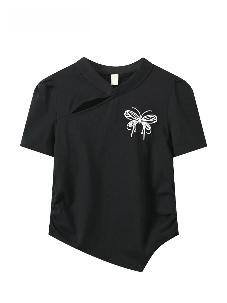 New Chinese Style Short Sleeve T-Shirt Women's plus Size Retro Knot Top Summer Fashion Big Sister Casual Cotton Blend
New Chinese Style Short Sleeve T-Shirt Women's plus Size Retro Knot Top Summer Fashion Big Sister Casual Cotton Blend