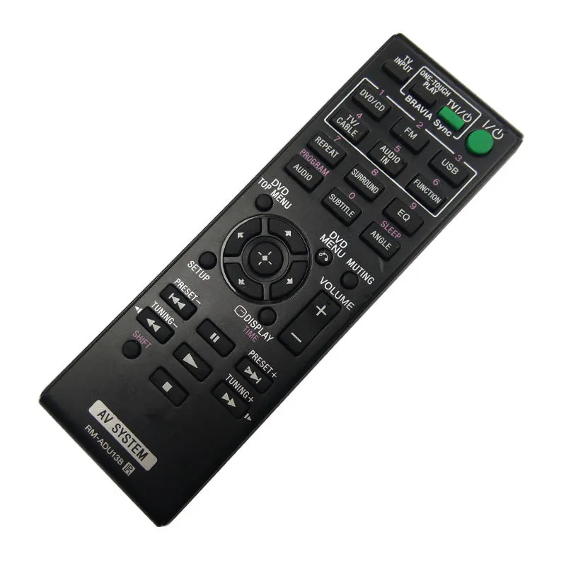 RM-ADU138 Remote control for sony AV SYSTEM DAV-TZ130/135/140 /TZ145/150 HBD-TZ140 / HBD-TZ145 SS-CT121、SS-TS121、SS-WS121
RM-ADU138 Remote control for sony AV SYSTEM DAV-TZ130/135/140 /TZ145/150 HBD-TZ140 / HBD-TZ145 SS-CT121、SS-TS121、SS-WS121
