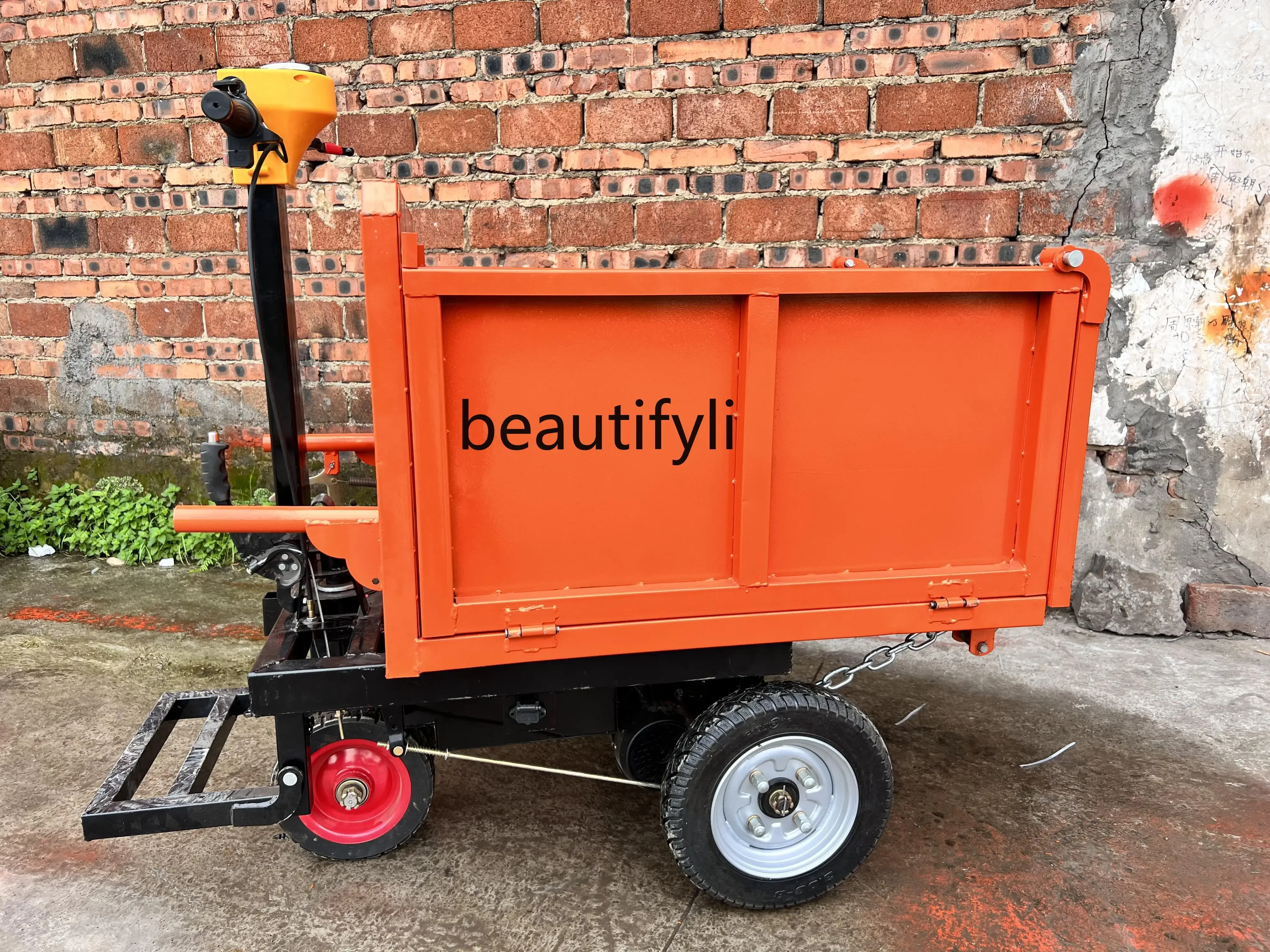AY Electric trolley pulling sand construction site pulling brick breeding handling orchard transport tipping bucket
AY Electric trolley pulling sand construction site pulling brick breeding handling orchard transport tipping bucket