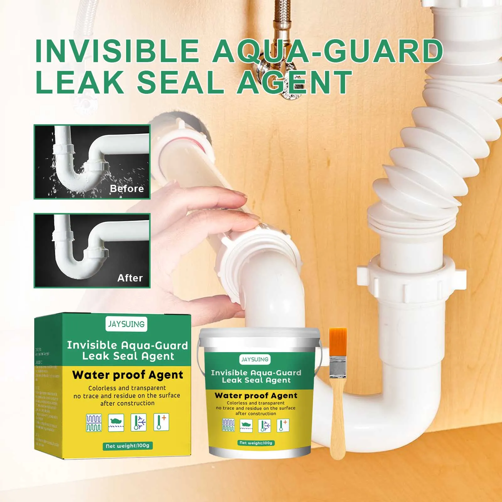 Transparent Waterproof Coating Sealant Invisible Waterproof Agent Indoor Outdoor Repairing Adhesive for Walls Bathroom Shower
Transparent Waterproof Coating Sealant Invisible Waterproof Agent Indoor Outdoor Repairing Adhesive for Walls Bathroom Shower
