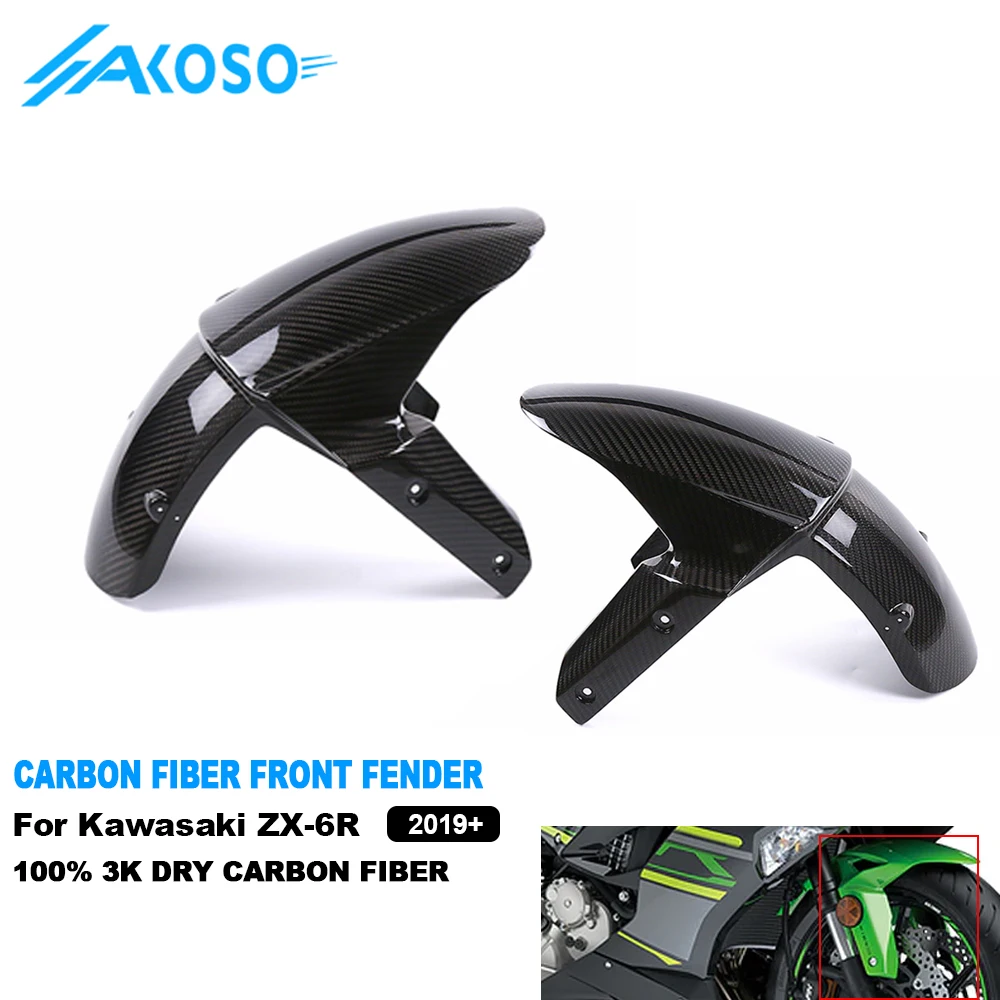 3K Dry Carbon Fiber Motorcycle Front Wheel Fender Hugger Mudguard For Kawasaki Ninja ZX-6R 2019 2020 2021 2022 2023 2024
3K Dry Carbon Fiber Motorcycle Front Wheel Fender Hugger Mudguard For Kawasaki Ninja ZX-6R 2019 2020 2021 2022 2023 2024