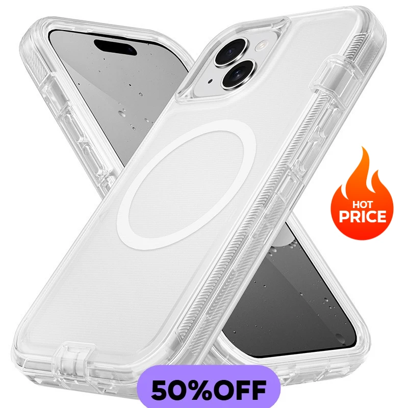 Transparent Magnetic Three-proof Phone Case Compatible for IPhone 13 14 15 -3-in-1 MagSafe Protective Case
Transparent Magnetic Three-proof Phone Case Compatible for IPhone 13 14 15 -3-in-1 MagSafe Protective Case