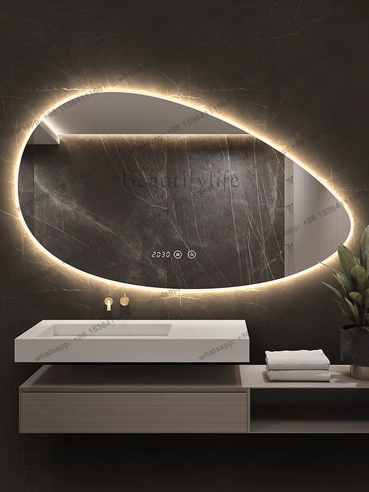 Creative special-shaped smart bathroom mirror Wall-mounted irregular LED lamp makeup mirror
Creative special-shaped smart bathroom mirror Wall-mounted irregular LED lamp makeup mirror