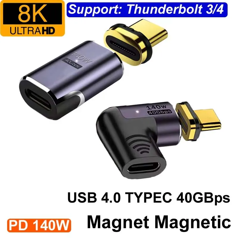 Магнитный адаптер USB4.0 Thunderbolt3 USB-C на Type-C, 140 Вт, 40 Гбит/с, быстрая зарядка, магнитный конвертер для зарядки, кабель 8K@60Гц, адаптер USB-C
Магнитный адаптер USB4.0 Thunderbolt3 USB-C на Type-C, 140 Вт, 40 Гбит/с, быстрая зарядка, магнитный конвертер для зарядки, кабель 8K@60Гц, адаптер USB-C