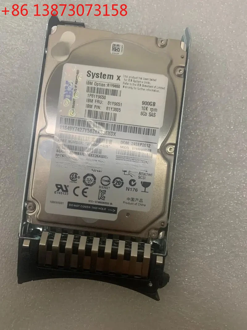 FOR IBM 81Y3805 81Y9650 81Y9651 900GB 10K 6G SFF SAS 2.5" HOT SWAP HARD DRIVE
FOR IBM 81Y3805 81Y9650 81Y9651 900GB 10K 6G SFF SAS 2.5" HOT SWAP HARD DRIVE