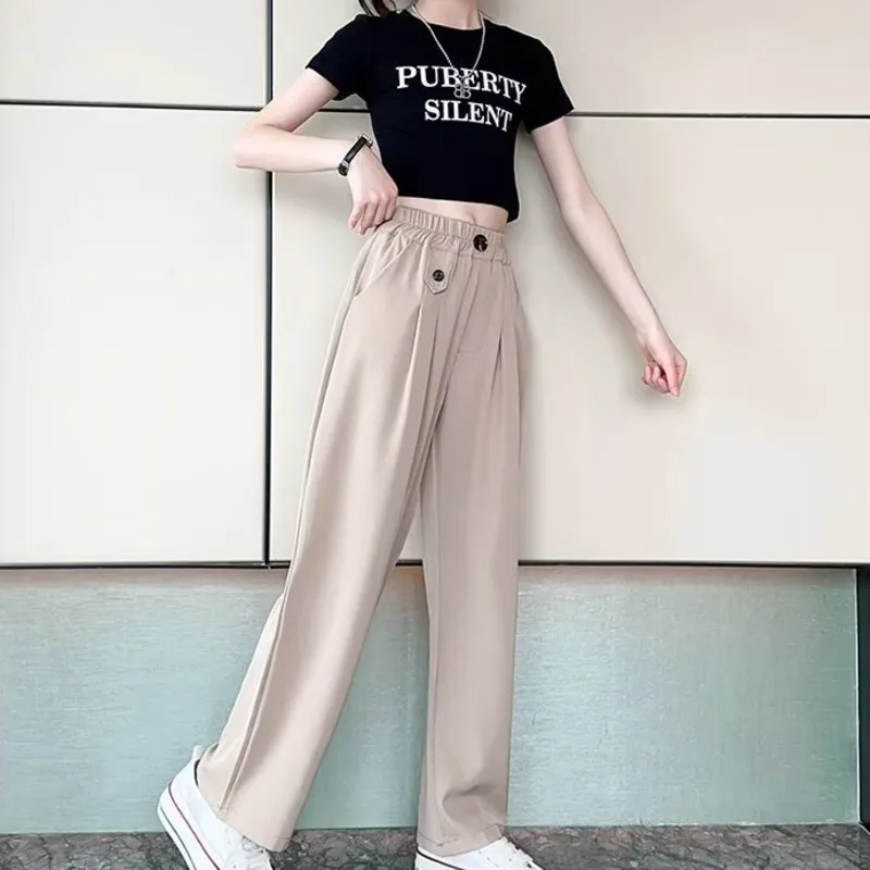 Children's Ice Silk Suit Pants For Girls In Autumn Thin Style, Tall And Slim Loose Straight Casual Versatile, And Draping Pants
Children's Ice Silk Suit Pants For Girls In Autumn Thin Style, Tall And Slim Loose Straight Casual Versatile, And Draping Pants