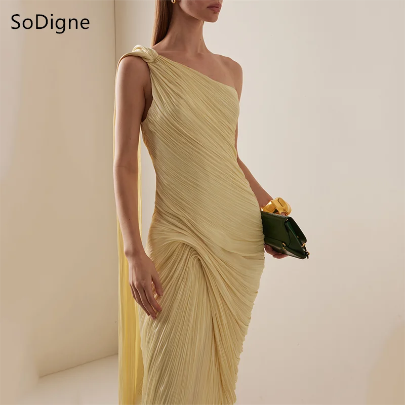 SoDigne Arabic Evening Dresses One Shoulder Pleat Formal Dress Floor-Length Wedding Guest Prom Party Gown 2025 Customized
SoDigne Arabic Evening Dresses One Shoulder Pleat Formal Dress Floor-Length Wedding Guest Prom Party Gown 2025 Customized
