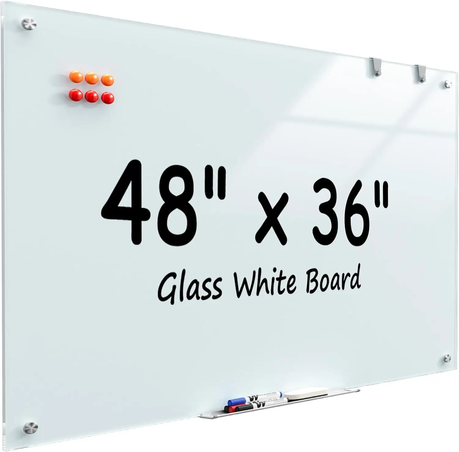 Frameless Glass Whiteboard, Tempered Glass Magnetic Dry Erase Board, Steel-Backed, Non-Porous Surface, Floating Design, for
Frameless Glass Whiteboard, Tempered Glass Magnetic Dry Erase Board, Steel-Backed, Non-Porous Surface, Floating Design, for