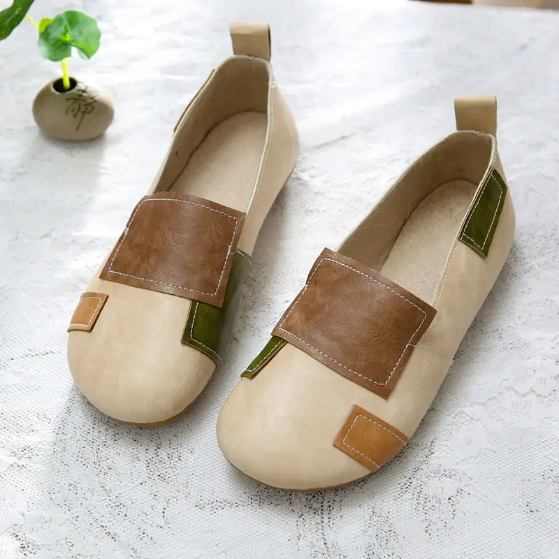 Spring Summer Color Block Slip-On Women's Shoes Handmade Comfortable Flat Bottom Retro Grandmother Style Fashionable Flats
Spring Summer Color Block Slip-On Women's Shoes Handmade Comfortable Flat Bottom Retro Grandmother Style Fashionable Flats